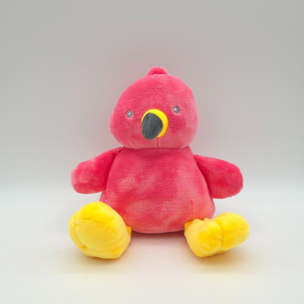 Animal Adventure Pink Flamingo Plush Chubby Bird Yellow Feet Stuffed Animal Toy